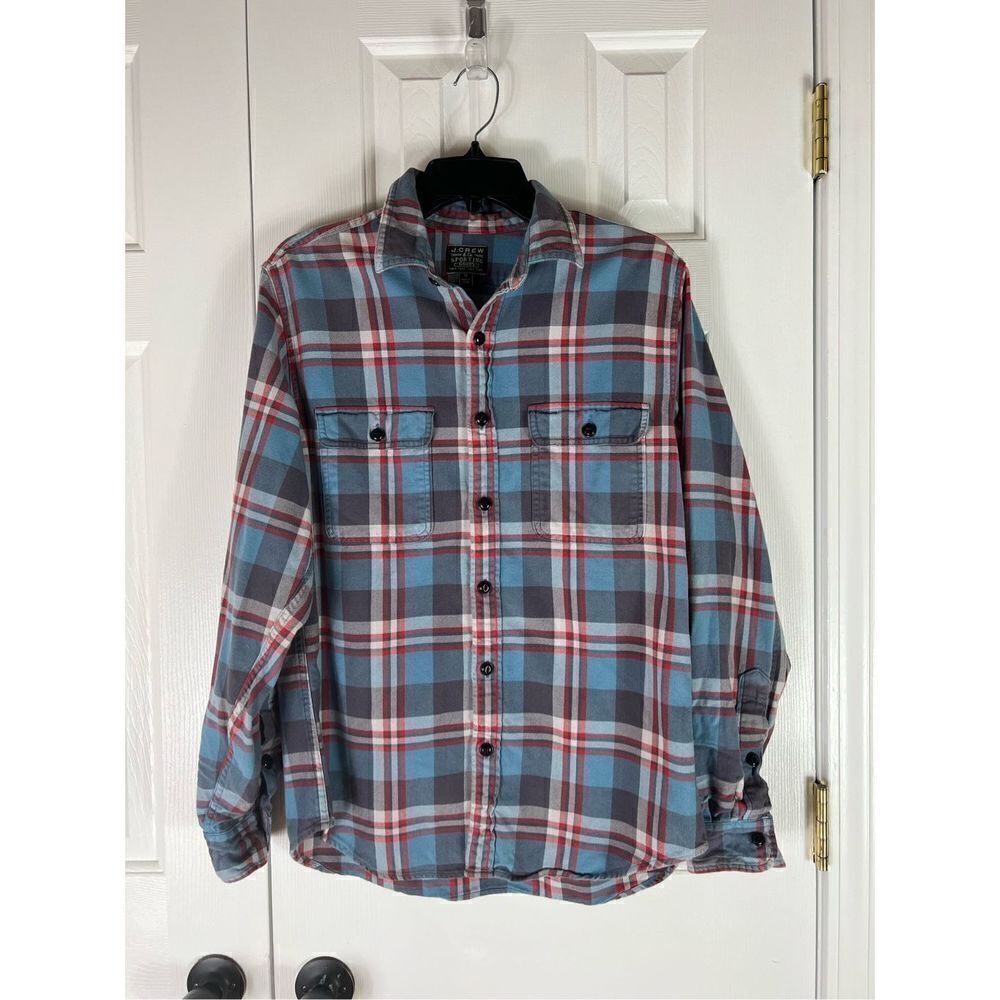 J.Crew Mens Vintage Plaid Button Up Shirt Size M